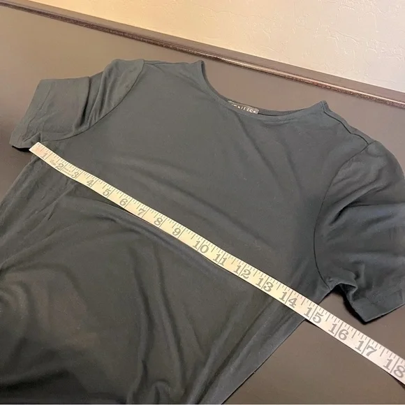 Venus bodycon midi Tshirt dress in black, side ruching, short sleeve, NWOT, XS - Picture 2 of 11